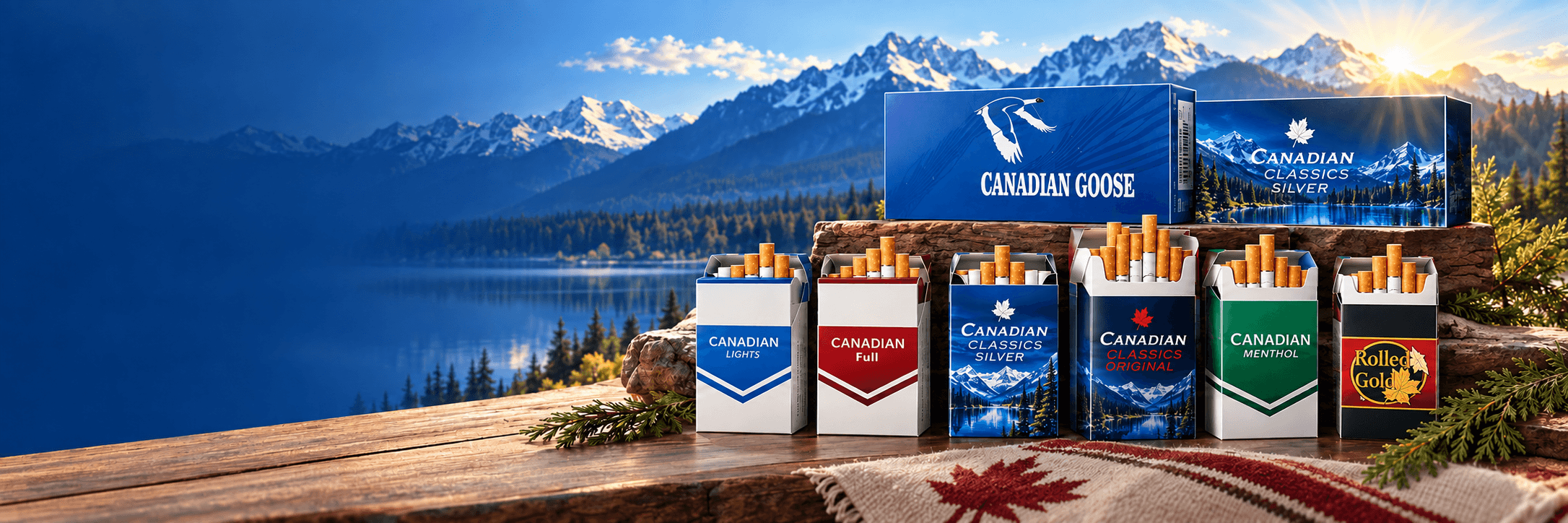 Assorted Canadian cigarette brands